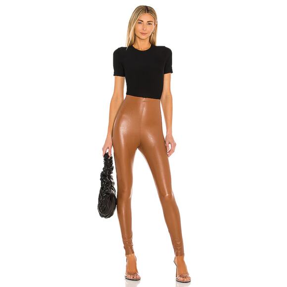 COMMANDO Faux Leather Legging in Cocoa Brown Tan Size XS Fall Autumn Trendy $128 - Picture 1 of 5